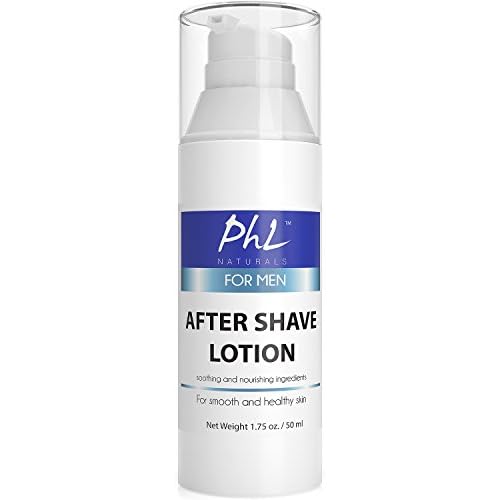 PHL Naturals Unscented Aftershave for Men ? Fragrance-Free, Alcohol-Free After Shave Lotion for Sensitive Skin ? Soothes, Prevents Razor Burn, Moisturizes ? 1.75 oz