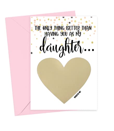 Pregnancy Scratch Off Card for Daughter, New Sibling Card for Big Sister Promotion, Card from Mom and Dad (Daughter)