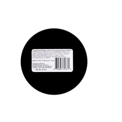 RazoRock Mudder Focker Italian Shaving Soap for Shaving - Grey - Bergamot, Jasmine & Sandalwood, 150ml / 5 oz - Pack of 1