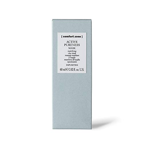 [ comfort zone ] Active Pureness Mask, Mattifying Clay Face Mask, Absorbs Excess Sebum, Minimizes Pores, Purifying Treatment, Kaolin & Green Clay, Oily Skin, Vegan, Made in Italy, 2.03 Fl Oz