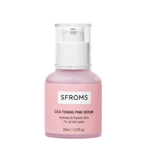 Cica Toning Pink Serum with Vitamin B12 & Niacinamide-Brightening Hydrating Serum for Sensitive Skin, Dermatologically Tested, Fragrance-Free, Korean Skincare, 30 ml / 1.01 fl.oz