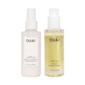 OUAI Leave-In Conditioner + Hair Oil Bundle - Hair Styling Products for Frizz Control, Heat Protection, Detangling, and Added Shine - Paraben & Sulfate-Free Hair Care (2 Count, 4.7 Oz/1.5 Oz)