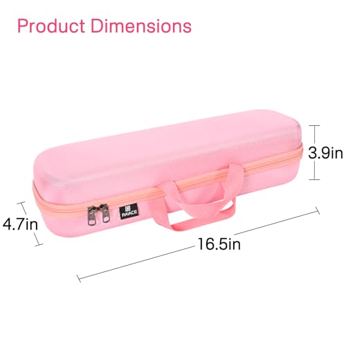 RAIACE Hard Carrying Case Compatible with dyson airstrait straightener, Travel Storage Bag. (for sale is case only) - Pink