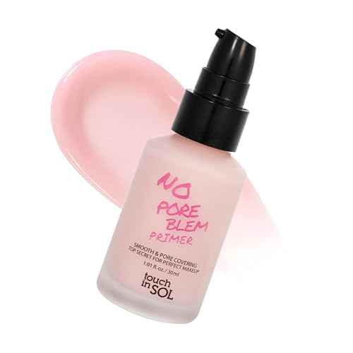 TOUCH IN SOL No Poreblem Primer ? Pore Primer for Korean Makeup, Mattifying Primer for Oily Skin, Pore Eraser for Large Pores, Blurring Finish from K Beauty (1.01 fl.oz/30ml)