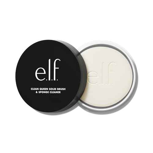 e.l.f. Clean Queen Solid Brush & Sponge Cleaner, Cleanses Face & Eye Makeup Brushes & Sponges, Nourishing, Non-Damaging Formula, Vegan & Cruelty-Free