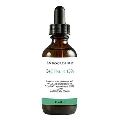 CE ferulic serum(Compare to Skin Ceut.) Large 2-oz bottle with 15% L ascorbic Acid (Vitamin C), 1% Alpha tocopherol vitamin E, and .5% Ferulic Acid