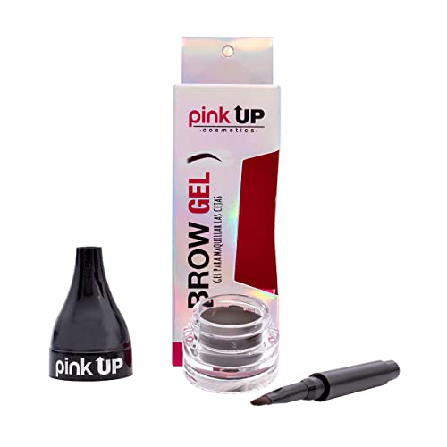 PINK UP Brow Gel | Eyebrow Gel | Eyebrow Pomade | Eyebrow Pomade | Eyebrow Make up | Long-lasting | Intense color | Provides volume | Dark Brown | Model PKBG02