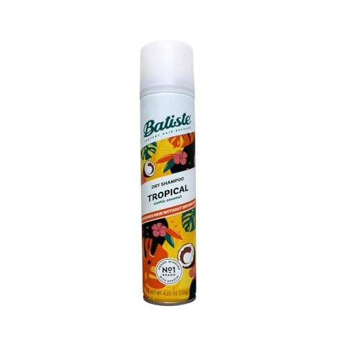 Batiste Instant Hair Refresher Dry Shampoo, Tropical Exotic Coconut, Refreshes Hair Without Drying Out, 3.81 oz (Pack of 6)