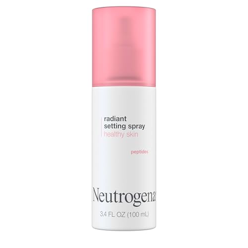 Neutrogena Healthy Skin Radiant Setting Spray, Long-Lasting Face Mist with Antioxidants & Pep-tides, Lightweight Hydrating Formula Locks Makeup for Glowing, Refreshed Skin, 3.4 fl. Oz