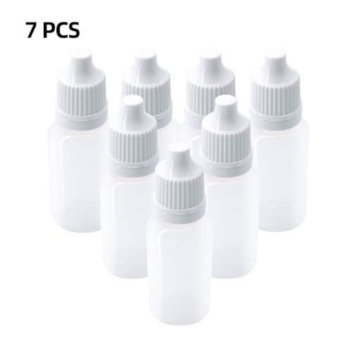7-Pack 20ml Plastic Dropper Bottles with Childproof Cap