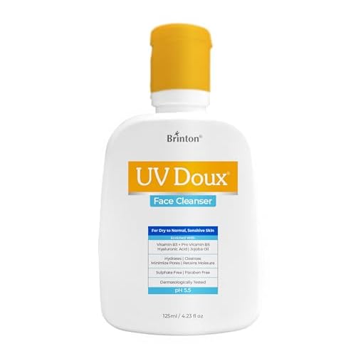 UV Doux Face Cleanser | Enriched with Hyaluronic Acid, Jojoba Oil, Niacinamide | Deep Cleansing & Hydration | Removes Excess Oil | Sulphate & Paraben-Free For All Skin Types 4.4 fl oz.