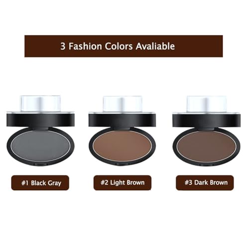 Eyebrow Powder Kit with Stamp - Natural, Long-Lasting Brow Makeup Set, 3 Colors
