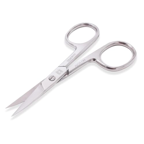 Nail Scissors Curved Micro Serrated Stainless Steel - Heavy 7-1mm Blade