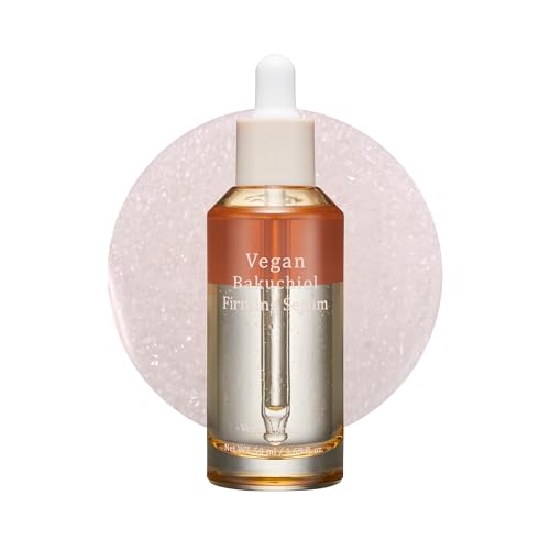 Vegan Bakuchiol Firming Serum, Dual-Layer Hydrating Bakuchiol, Sweet Almond Oil & Panthenol, Radiance & Sensitive Skin Care, 1.7 fl.oz