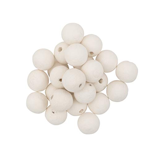 Lia Griffith White Cotton Spun Paper Balls 20mm - 24 Pack Craft Supplies