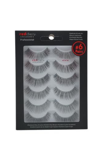 Red Cherry #747M False Eyelashes - Natural to Glamorous (6 Pairs)
