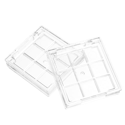 Empty Makeup Palette 9-Grid Depotting Case, Clear Organizer