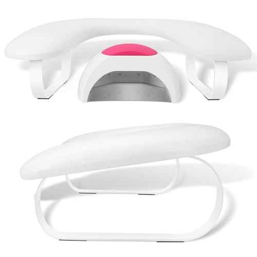 Arm Rest for Nails Tech Upgraded 10¡Æ Inclined, U-Shaped Manicure Nail Arm Rest Stand, Nail Armrest for Nail Tech Hand Rests, White