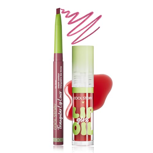 Lip Gloss and Liner Set, 2-Piece Combo with Ultra Glossy Finish (Set-5)