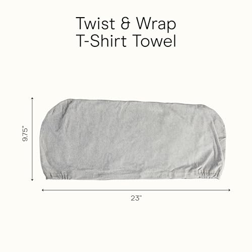 Conair Cotton Hair Towel Wrap, Ultra-Absorbent Hair Plop, Pack of 2