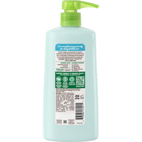 Garnier Whole Blends Coconut Water & Aloe Vera Refreshing Conditioner for Normal Hair, 26.6 Fl Oz, 1 Count (Packaging May Vary) (Pack of 2)