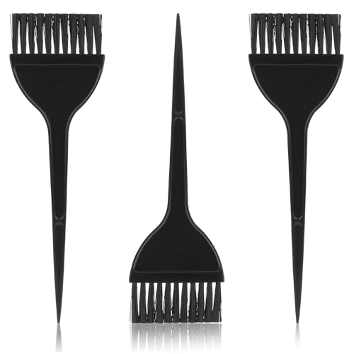 Hair Dye Brush Set - 3 Reusable Hair Coloring Applicators for Salon & Home Use