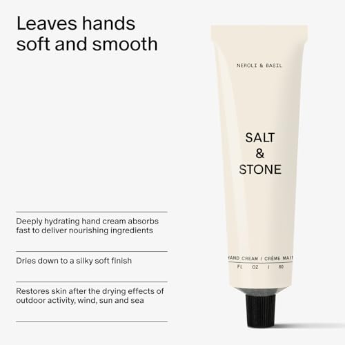 Salt & Stone Neroli & Basil Hand Cream - 2oz Hydrating Lotion for Men & Women