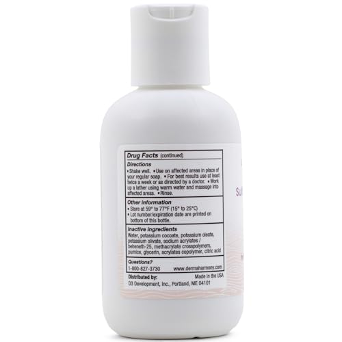 Dermaharmony 5% Sulfur & 2% Salicylic Acid Liquid Castile Soap - 4 Fl Oz