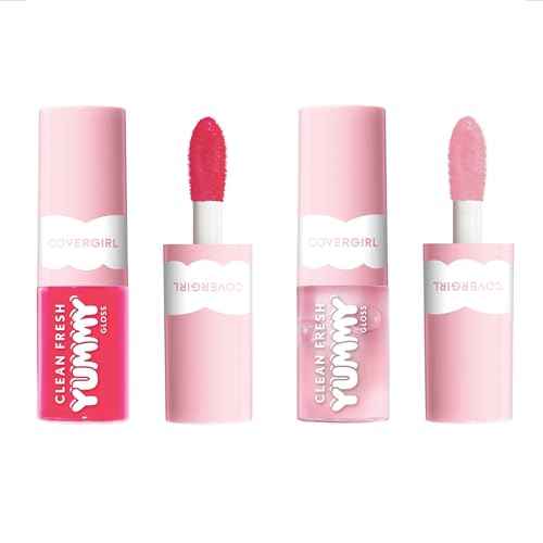 COVERGIRL Clean Fresh Yummy Gloss Bite-Sized Minis Kit - Let¡¯s Get Fizzical & But First a Cosmo - 0.16 fl oz each