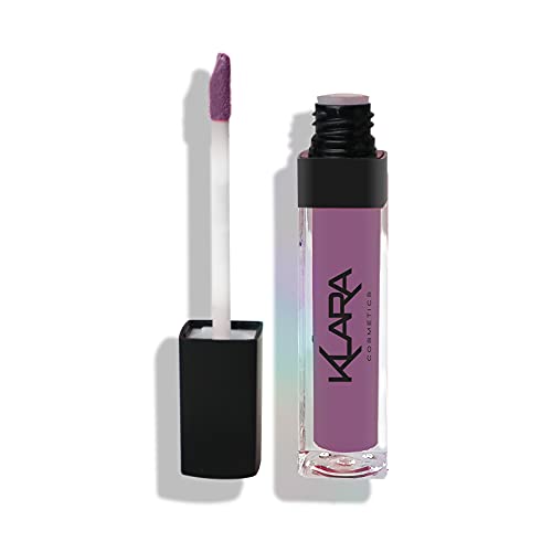 Klara Cosmetics Kiss Proof Lipstick 18 Dirty Violet Nude Violet Pastel Liquid Matte Lipstick Long Lasting Full Colour Pigment, 8ml / 0.27 fl.oz (B075871RLP)