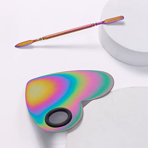 Heart Shaped Nail Polish Mixing Palette with Spatula