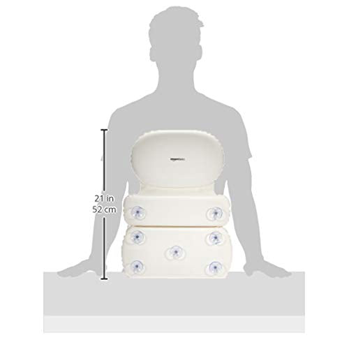 Amazon Basics Bath Tub Pillow for Neck and Back Support - 3-Panel