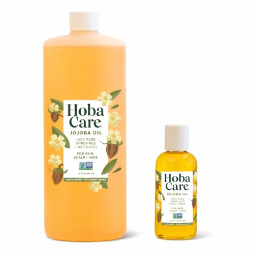 HobaCare Jojoba Oil 32oz and 4.22oz Jojoba Oil