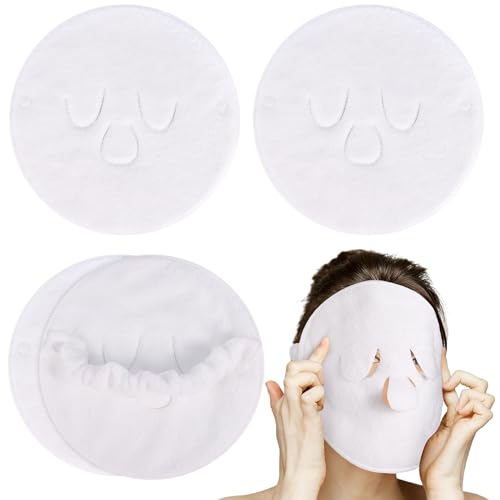 4-Pack Reusable Hot Cold Compress Facial Towels for Spa Skin Care