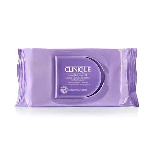 Clinique Take The Day Off Micellar Cleansing Makeup Remover Wipes For Face and Eyes | For All Skin Types | No Water Required | Perfect For Gym or Travel