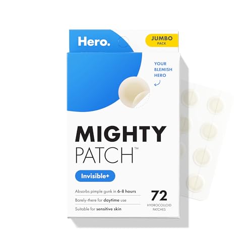 Mighty Patch Invisible+ Daytime Acne Pimple Patch, 72 Count