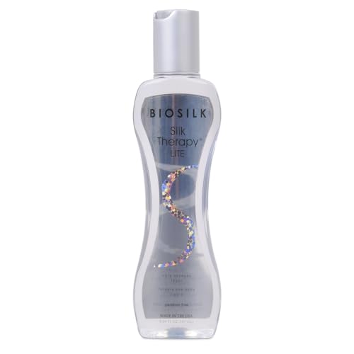 BioSilk Silk Therapy Lite, Leave-In Reconstructing Treatment To Smooth Fine & Thin Hair, Sulfate, Paraben & Cruelty-Free, 5.64 Oz