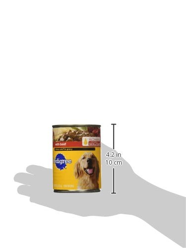 PEDIGREE CHOICE CUTS IN GRAVY Adult Canned Soft Wet Dog Food with Beef, 13.2 oz. Cans (Pack of 12)