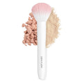 White Powder Brush - Ultra-Plush Synthetic Bristles for Flawless Face Makeup
