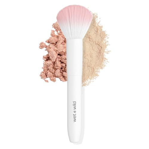 White Powder Brush - Ultra-Plush Synthetic Bristles for Flawless Face Makeup