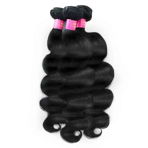 12A Brazilian Human Hair Bundles 14 16 18 Inch Body Wave Bundles Human Hair 100% Unprocessed Brazilian Virgin Human Hair Body Wave 3 Bundles Human Hair Extension Natural Color