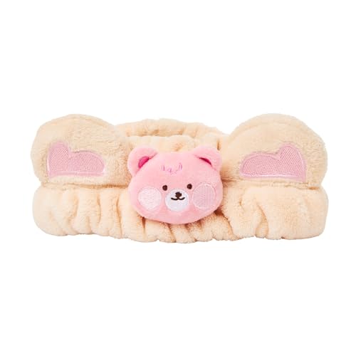 The Cr?me Shop Boba Bears 3D Teddy Headyband | Spa Headband | Headband for Washing Face | Skincare Headbands | Headbands for Women (Milk Tea Cloud)