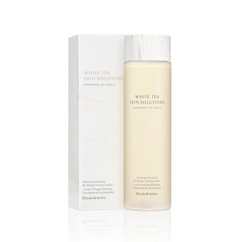 Elizabeth Arden White Tea Skin Solutions Moisture Infusing Bi-Phase Toning Lotion, Hydrating Face Toner, Alcohol-Free & Vegan, 6.76 fl oz (Pack of 1)