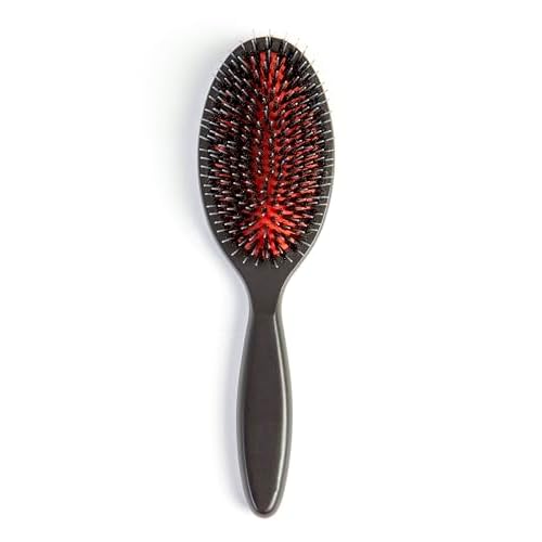 Premium German Hair Brush ? Wild Boar Bristle & Rounded Nylon Pin Hairbrush, Large Combination Brush for Women, Best for Smoothing Medium to Thick Hair, Handmade in Germany - Large Size
