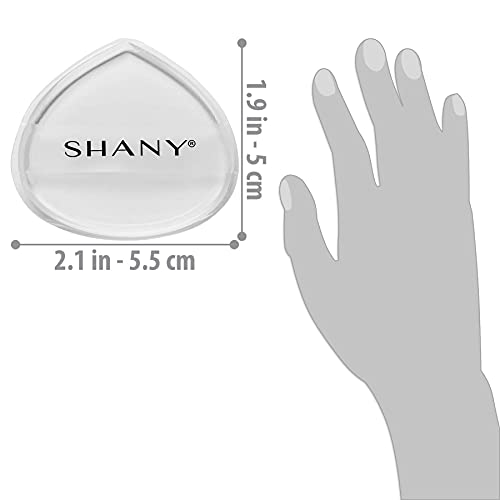 SHANY Stay Jelly Silicone Sponge - Clear & Non-Absorbent Makeup Blending Sponge for Flawless Application with Foundation - CONE (Pack of 2)