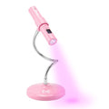 M - GlamCure GO Nail Flash Cure Lamp with Focus Beam Technology, Touch Screen - LED & UV Nail Light - Curing Lamp for Gel Nails, Acrylic, Builder - Portable & Adjustable (Pink)