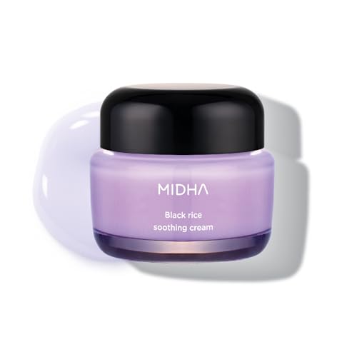 MIDHA BLACK RICE SOOTHING CREAM, 1.69fl.oz/50ml, Refreshing Gel-Cream Texture, Non-Sticky Hydration, Lightweight Moisturizer for Daily Soothing Care, Skin-Calming Moisture Barrier Support Cream