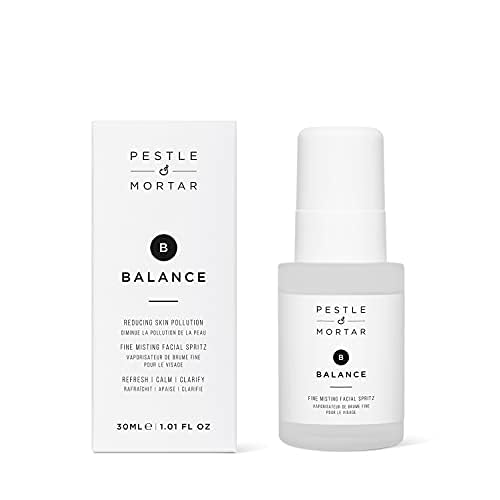 Pestle & Mortar Balance Ultra-Fine Face Mist- Hydrating Facial Spray Moisturizer with Deep Sea Magnesium, Gentian Root Extract, Hydrating and refreshing face toner, 1.01 Fl Oz