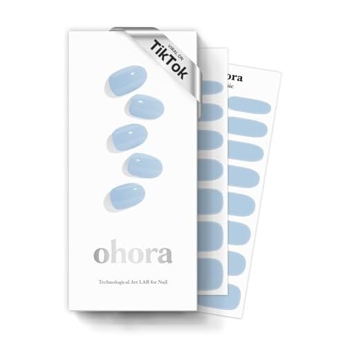 ohora Semi Cured Gel Nail Set of 2 (N Cream Sky & N Cream Indigo) - Professional Salon-Quality Nail Care