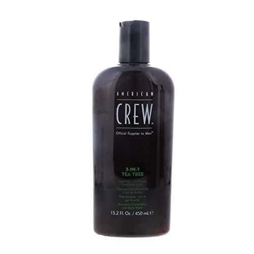 American Crew 3-in-1 Tea Tree Shampoo, Conditioner, and Body Wash 15.2 Ounces by AMERICAN CREW